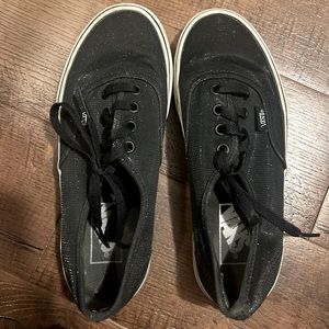 Black Sparkly Vans Size 6